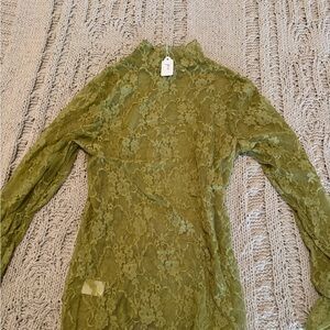 Elegant Green Lace Top